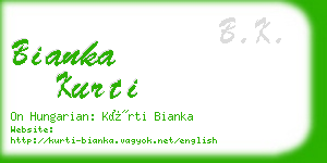 bianka kurti business card